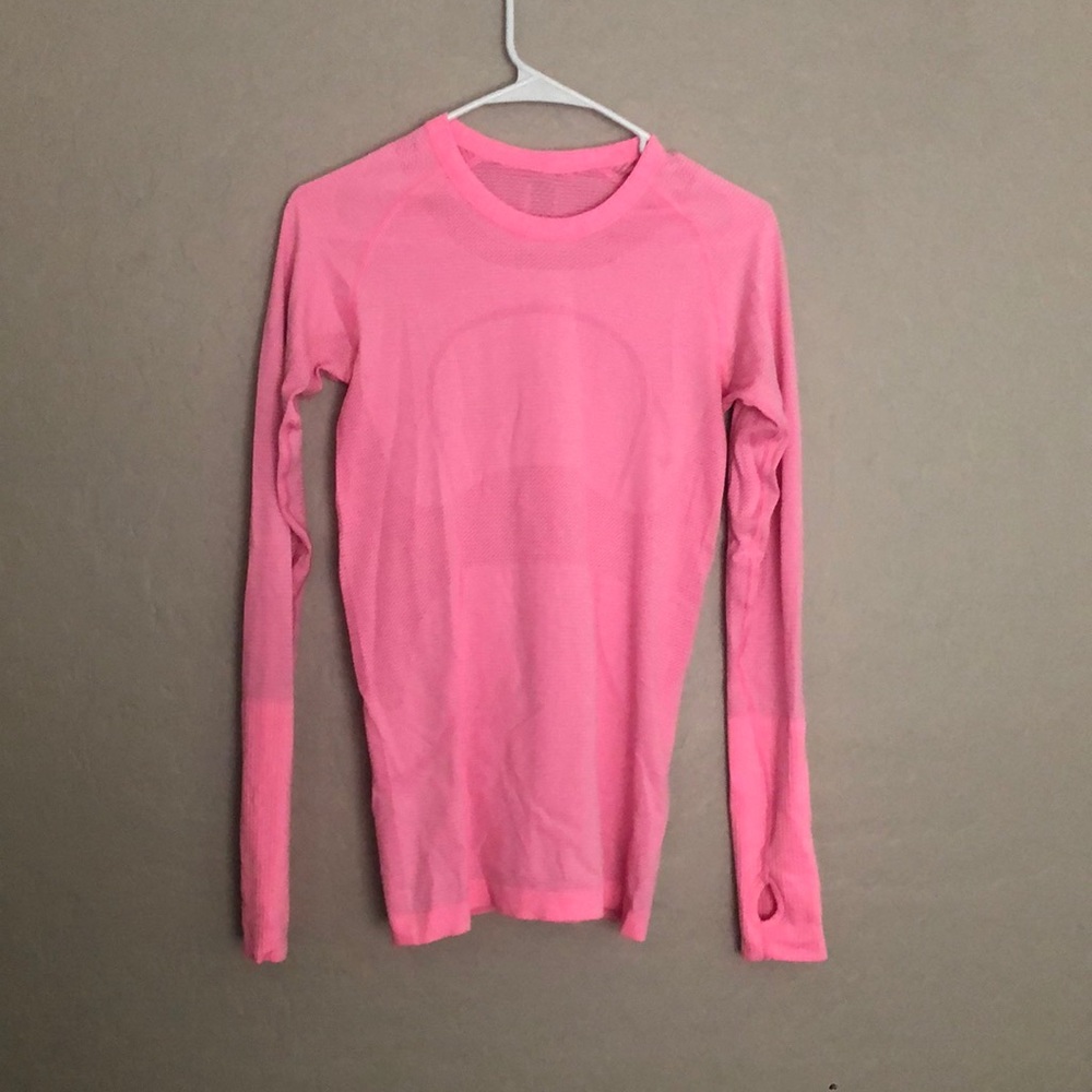 Pink longsleeve Lululemon shirt